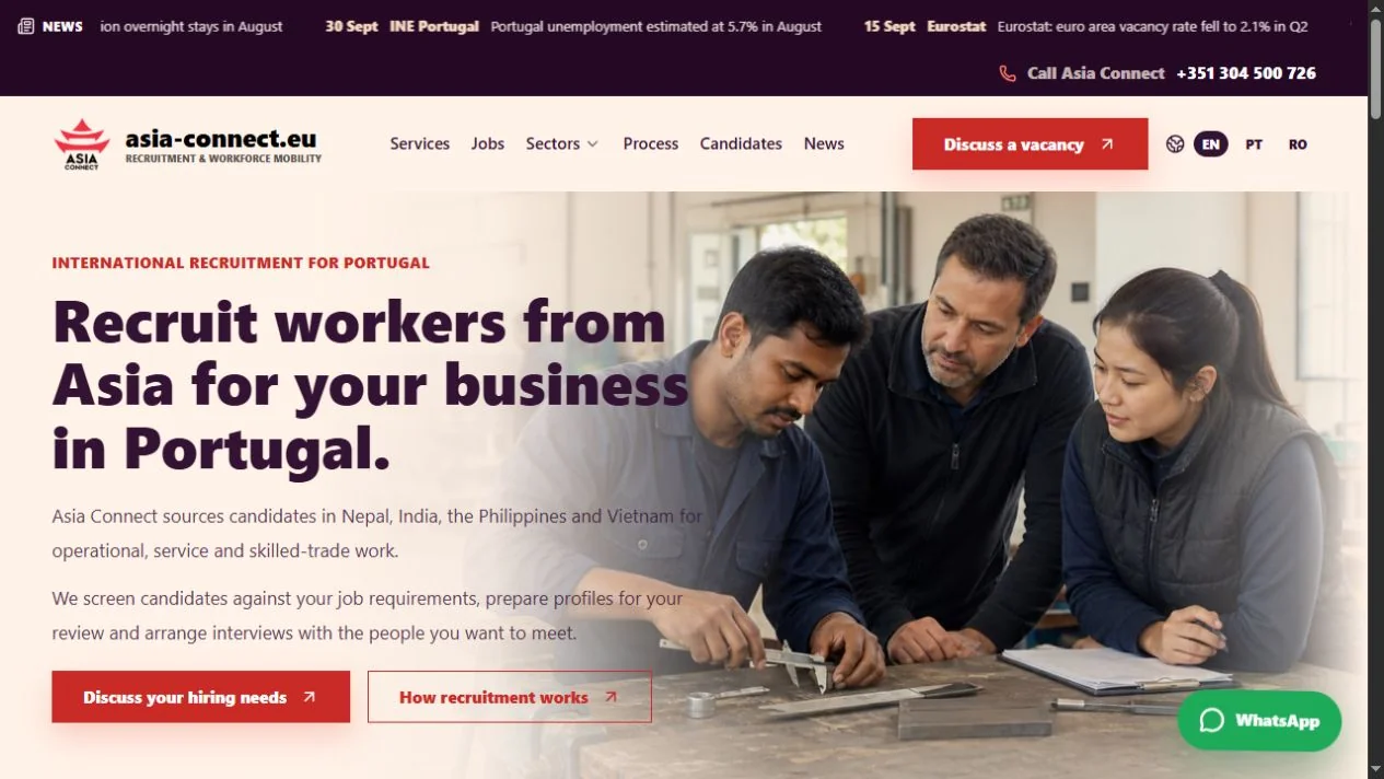 Site-ul Asia Connect Europe